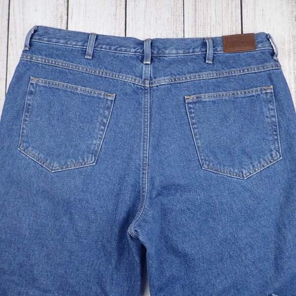 LL Bean Jeans Mens 40x29 Classic Fit Fleece Flannel Lined Blue Denim - Picture 5 of 10